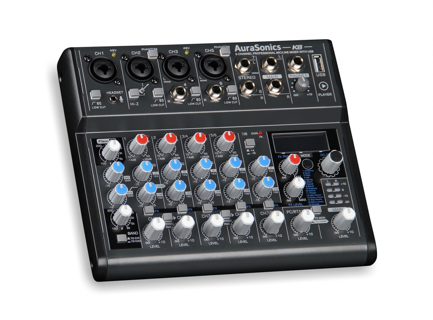 AuraSonics K8 компактный микшерный пульт в Чите